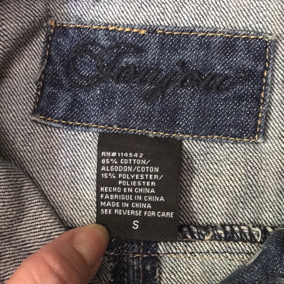 Toujou Distressed Jean Jacket, size S - Picture 3 of 4